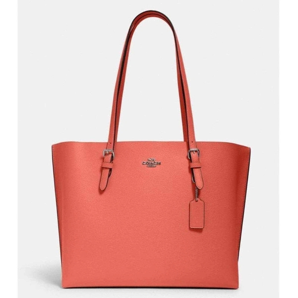 Coach Coral Pebble Leather Tote